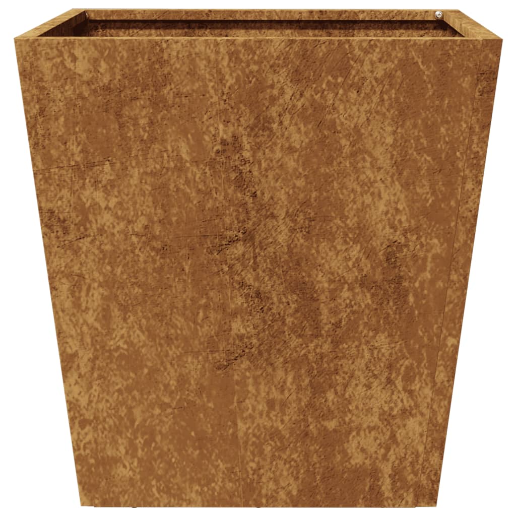 Vaso/floreira de jardim 40x40x40 cm aço corten