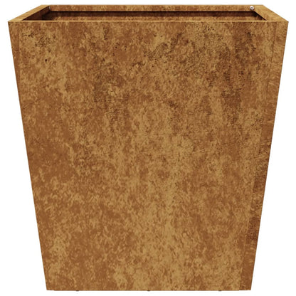 Vaso/floreira de jardim 40x40x40 cm aço corten