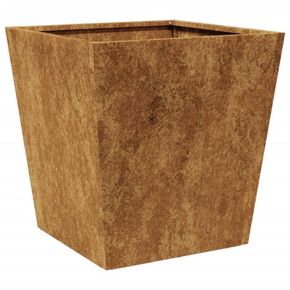 Vaso/floreira de jardim 40x40x40 cm aço corten