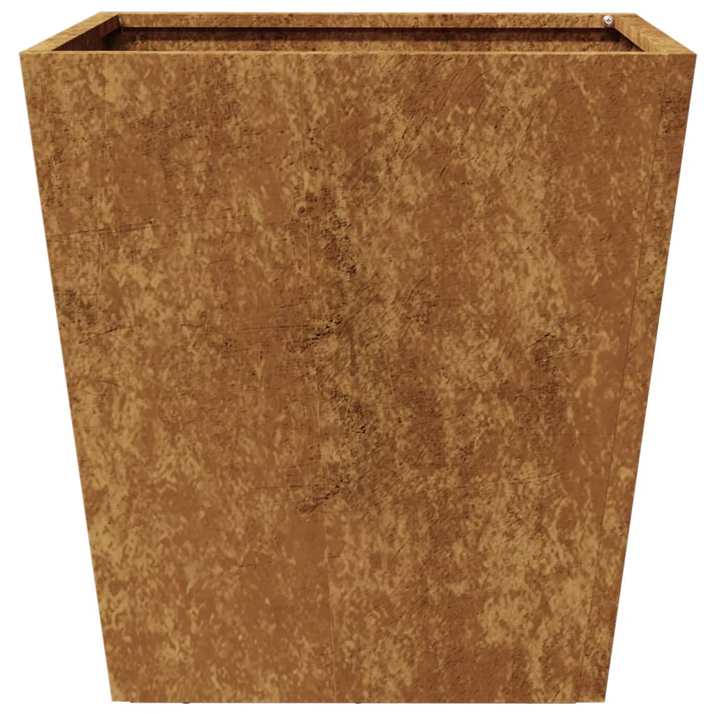 Vaso/floreira de jardim 2 pcs 40x40x40 cm aço corten