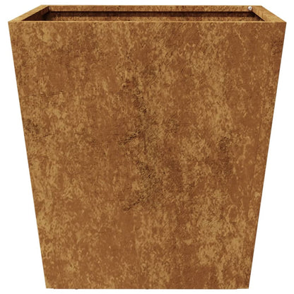 Vaso/floreira de jardim 2 pcs 40x40x40 cm aço corten