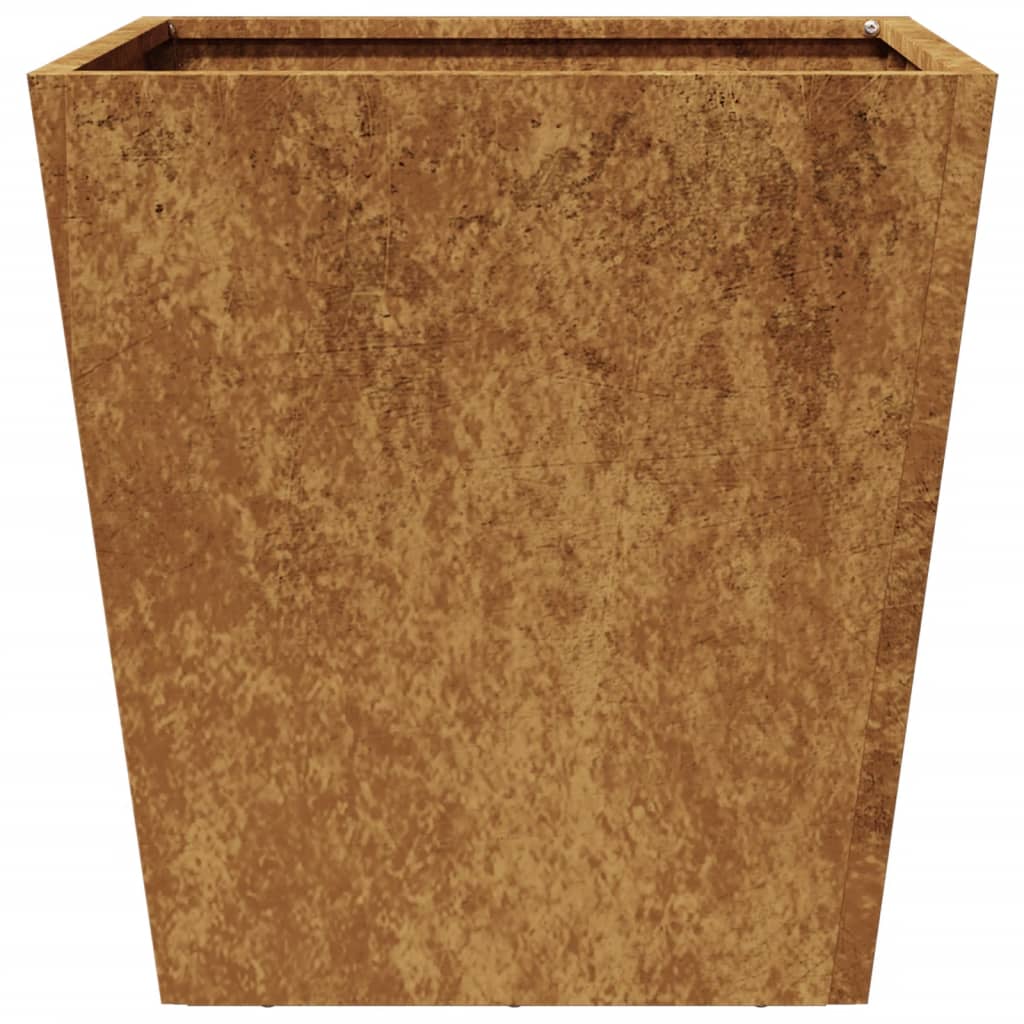 Vaso/floreira de jardim 2 pcs 40x40x40 cm aço corten