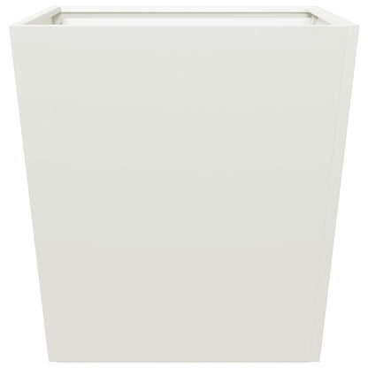 Vaso/floreira de jardim 50x50x50 cm aço branco