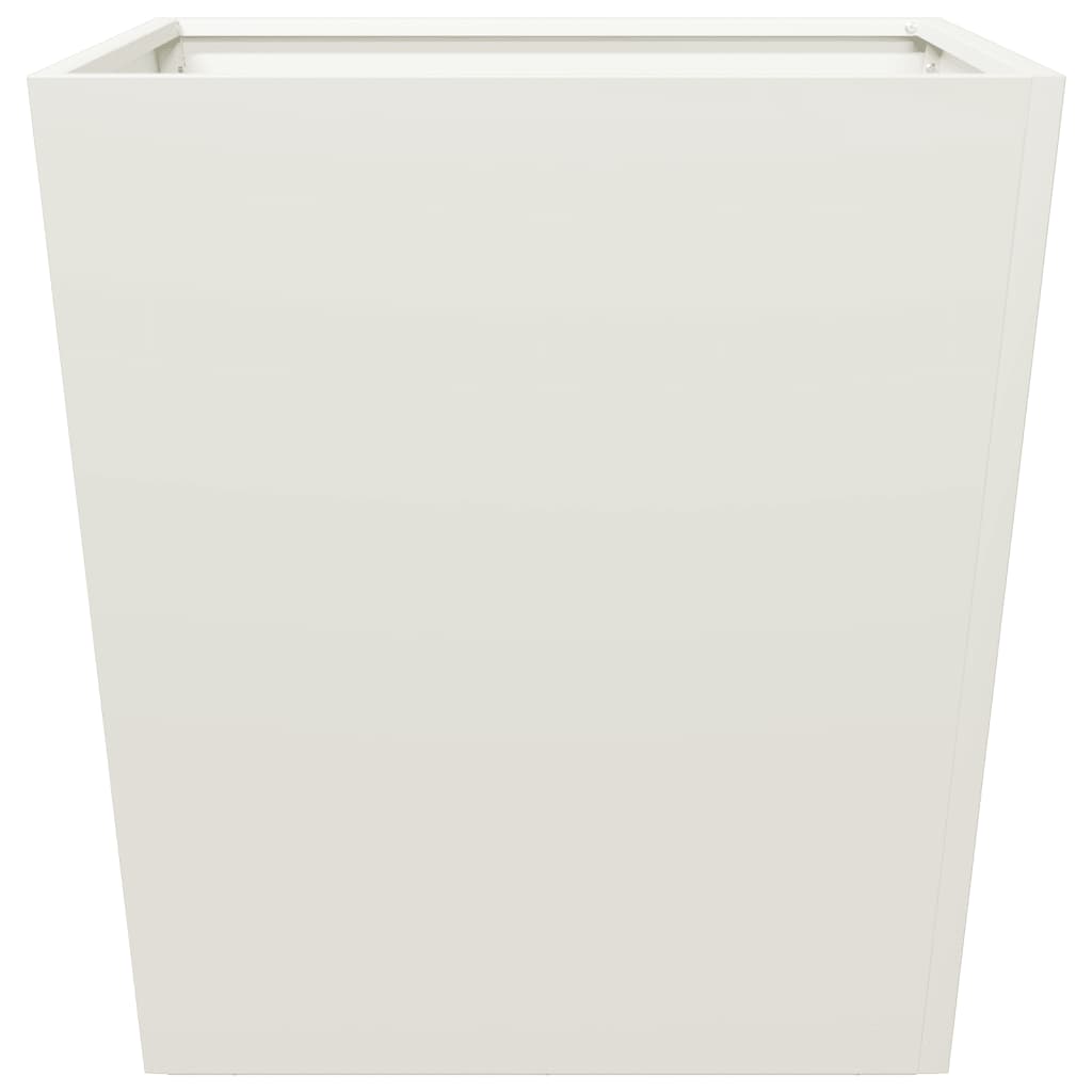 Vaso/floreira de jardim 2 pcs 50x50x50 cm aço branco