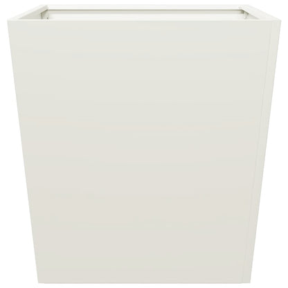 Vaso/floreira de jardim 2 pcs 50x50x50 cm aço branco