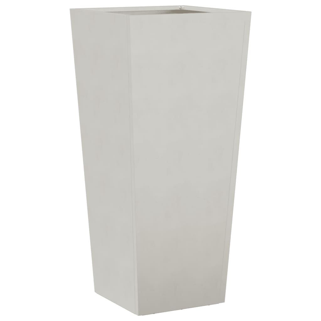 Vaso/floreira de jardim 2 pcs 35x35x75 cm aço inoxidável