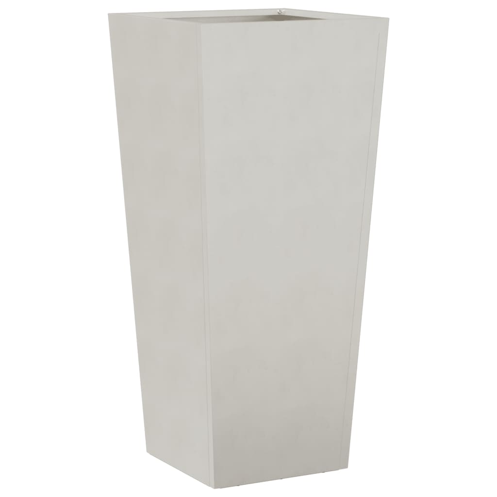 Vaso/floreira de jardim 2 pcs 35x35x75 cm aço inoxidável