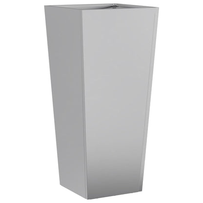 Vaso/floreira de jardim 35x35x75 cm aço galvanizado