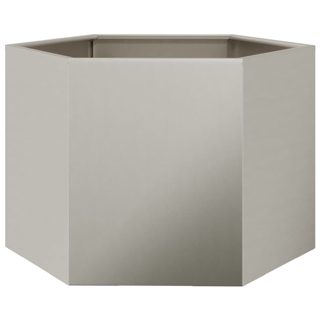 Vaso/floreira de jardim hexagonal 69x60x45 cm aço corten