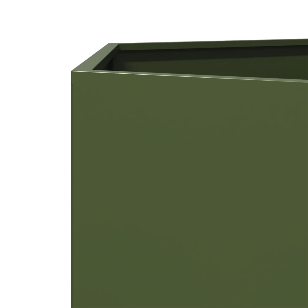 Vaso/floreira de jardim hexagonal 104x90x45 cm aço verde