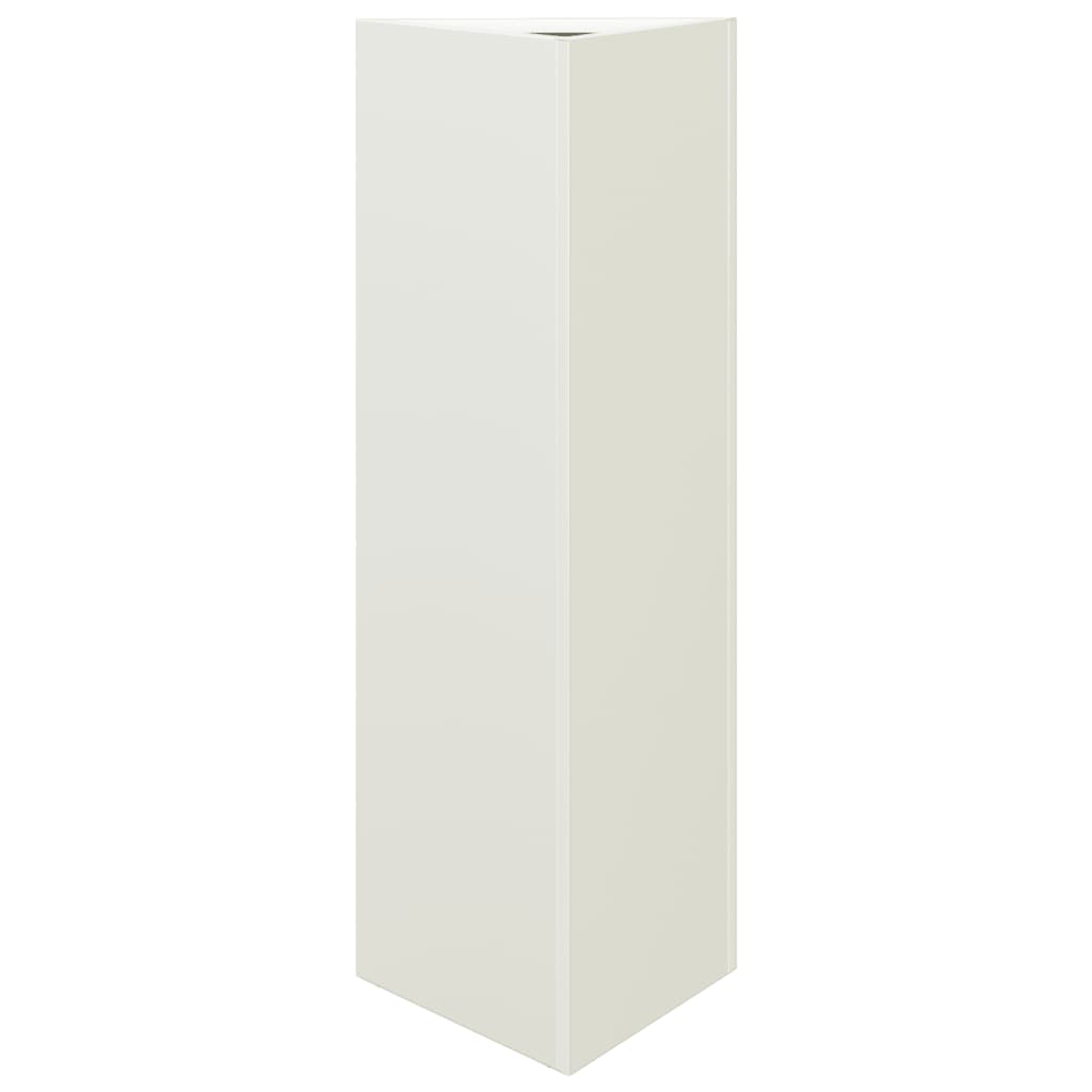 Vaso/floreira de jardim triangular 2 pcs 30x26x75 cm aço branco