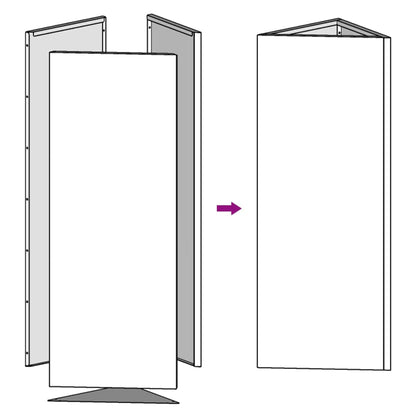 Vaso/floreira de jardim triangular 2 pcs 30x26x75 cm aço branco