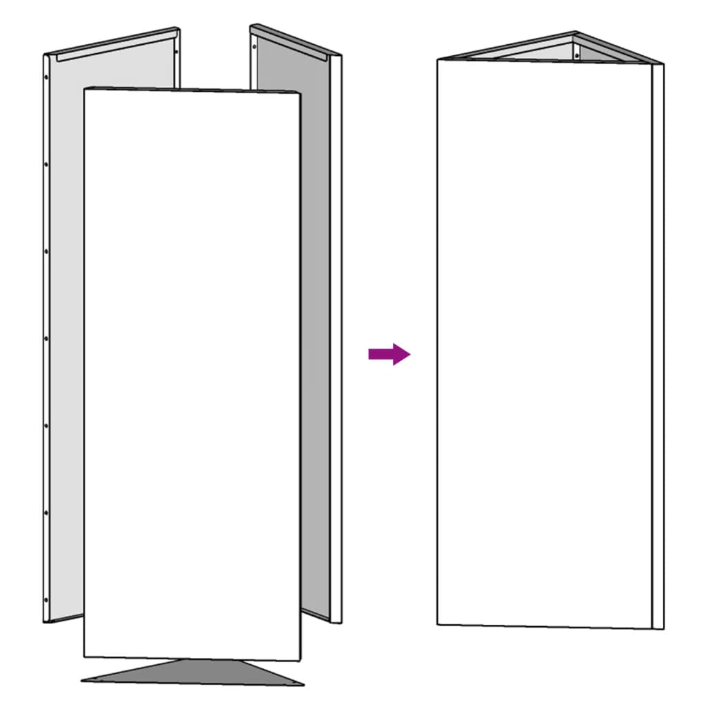 Vaso/floreira jardim 2pcs triangular 30x26x75cm aço galvanizado