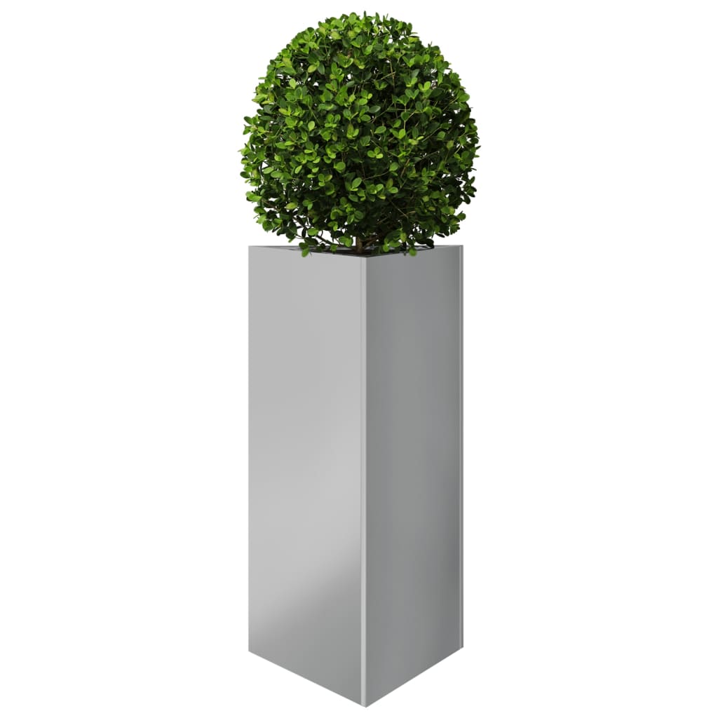 Vaso/floreira de jardim triangular 40x34,5x70cm aço galvanizado