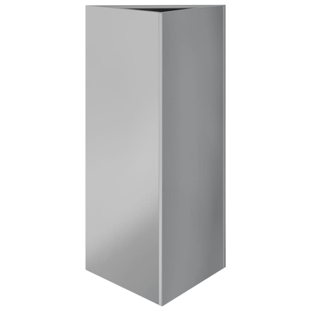 Vaso/floreira 2 pcs triangular 40x34,5x70 cm aço galvanizado