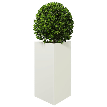 Vaso/floreira de jardim triangular 50x43x75 cm aço branco