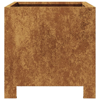 Vaso/floreira de jardim 2 pcs 30x30x30 cm aço corten