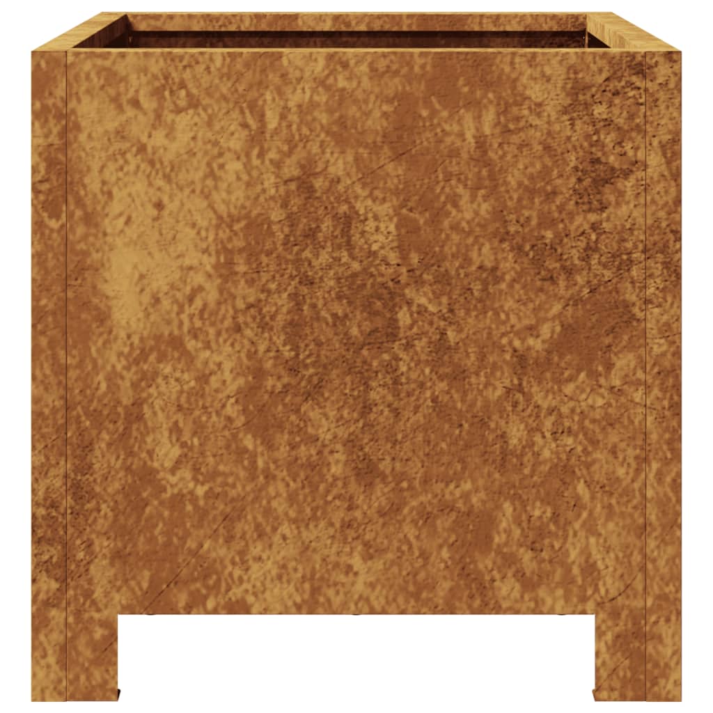 Vaso/floreira de jardim 2 pcs 30x30x30 cm aço corten