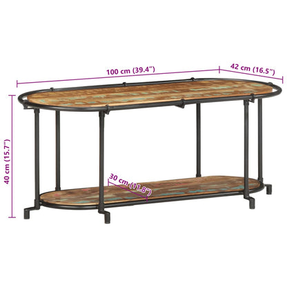 Móvel de TV 100x42x40 cm madeira recuperada maciça