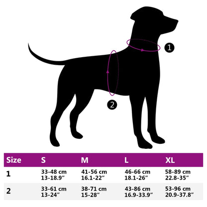 Peitoral para cães com faixas refletoras ajustável XL