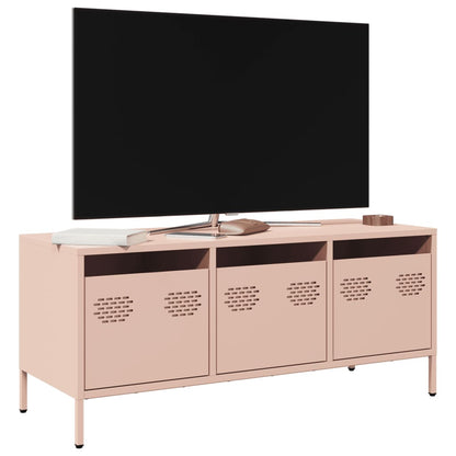 Móvel de TV 101,5x39x43,5 cm aço laminado a frio rosa