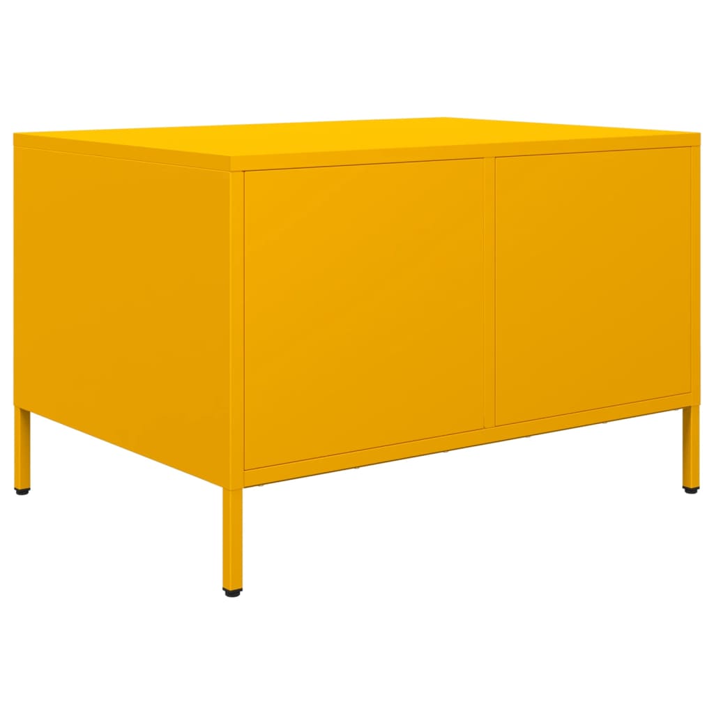 Móvel de TV 68x50x43,5 cm aço laminado a frio amarelo mostarda