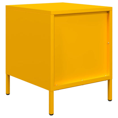 Mesa de cabeceira 35x39x43,5 cm aço amarelo mostarda