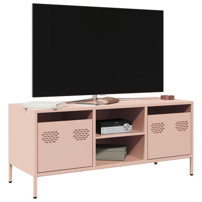 Móvel de TV 101,5x39x43,5 cm aço laminado a frio rosa