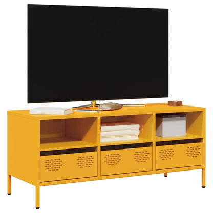 Móvel TV 101,5x39x43,5 cm aço laminado a frio amarelo mostarda