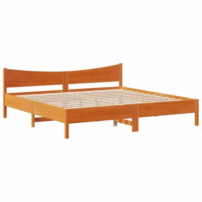 Estrutura de cama c/ gavetas 180x200 cm pinho castanho cera