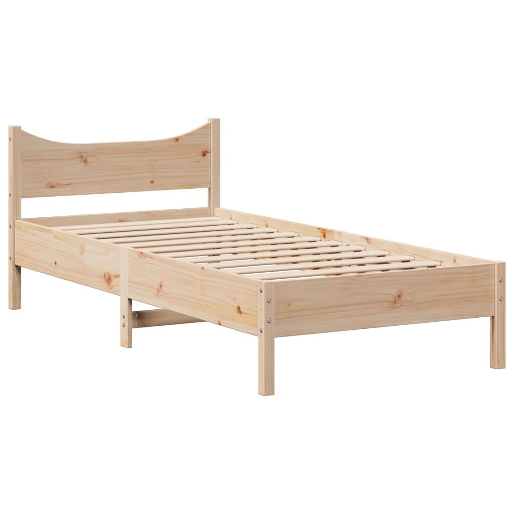 Estrutura de cama com gavetas 90x190 cm madeira de pinho maciça