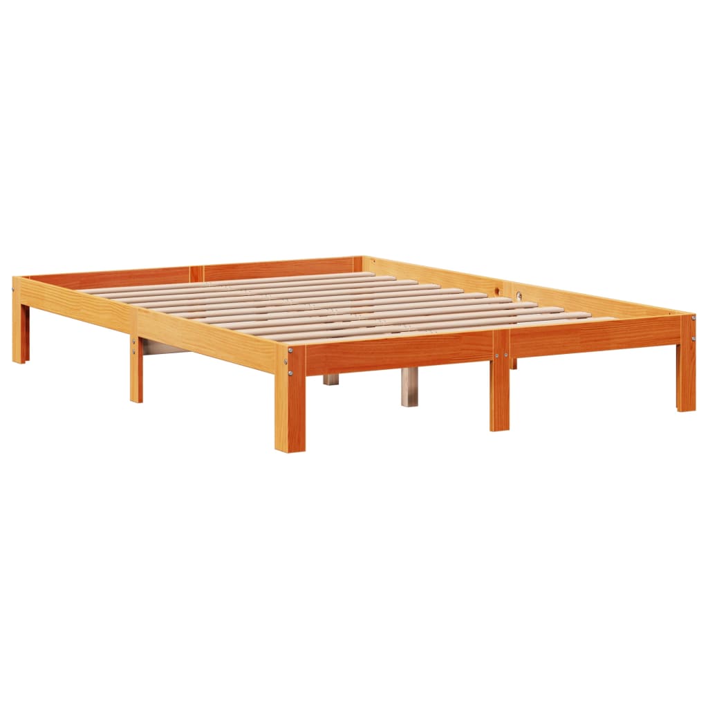 Estrutura cama c/ gavetas 120x190 cm pinho maciço castanho-mel