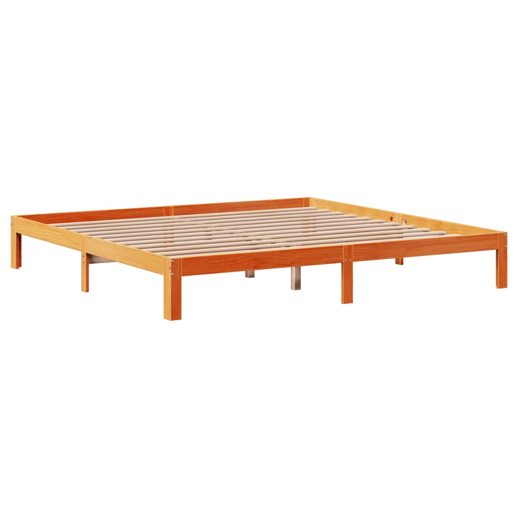 Estrutura de cama c/ gavetas 180x200 cm pinho castanho cera