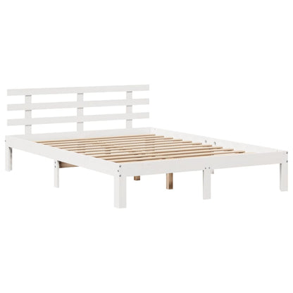 Estrutura de cama com gavetas 135x190 cm pinho maciço branco