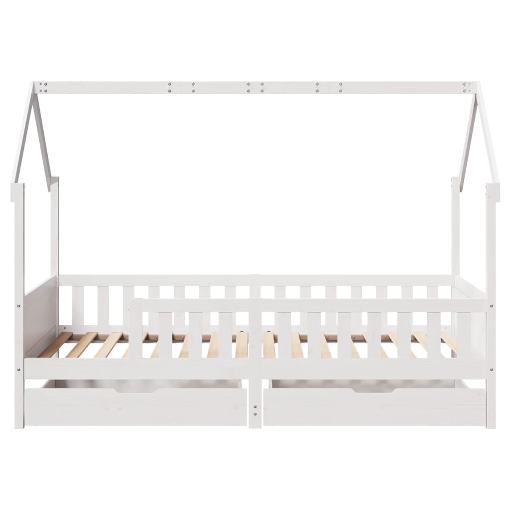 Estrutura de cama infantil c/ gavetas 80x200 cm pinho maciço