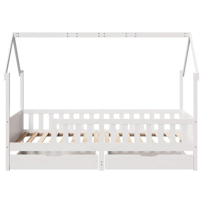 Estrutura de cama infantil c/ gavetas 80x200 cm pinho maciço