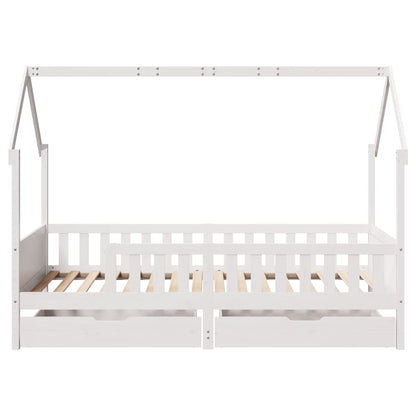 Estrutura de cama infantil c/ gavetas 90x190 cm pinho maciço