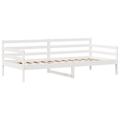 Sofá-cama c/ gavetas 90x200cm madeira de pinho maciça branco