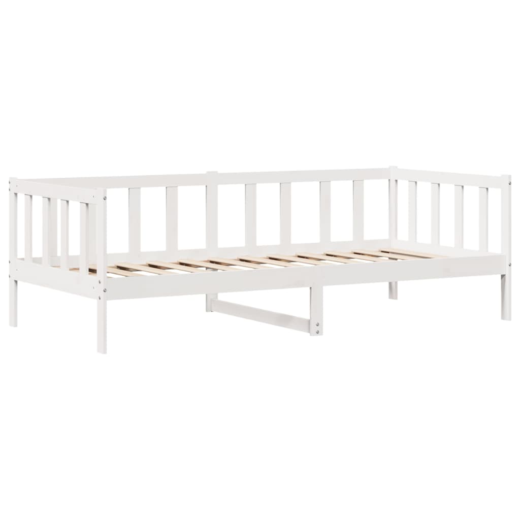 Sofá-cama c/ gavetas 90x200cm madeira de pinho maciça branco