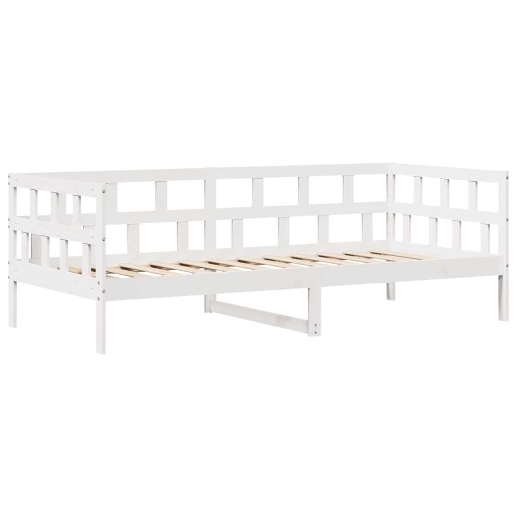 Sofá-cama c/ gavetas 90x200cm madeira de pinho maciça branco