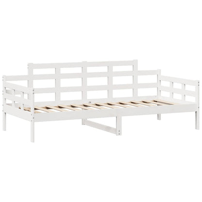 Sofá-cama c/ gavetas 90x200cm madeira de pinho maciça branco