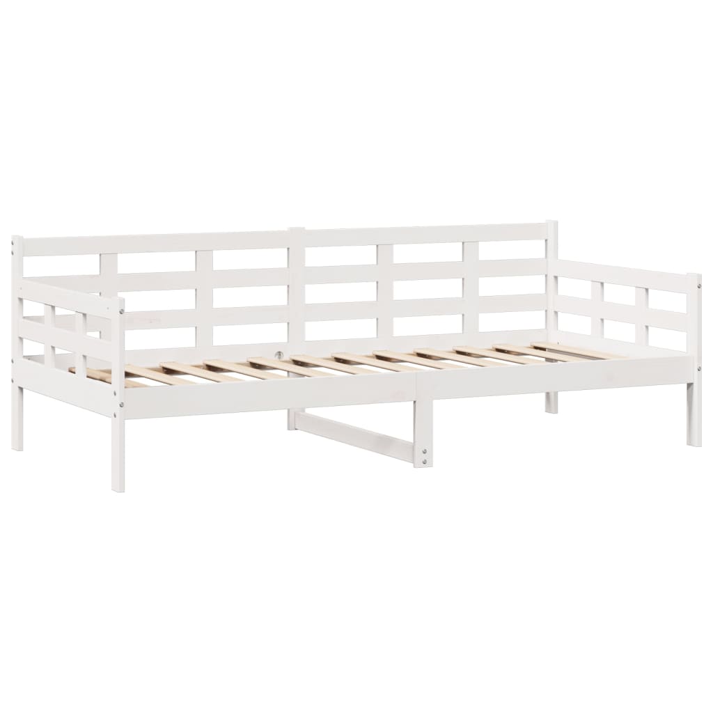 Sofá-cama c/ gavetas 90x200cm madeira de pinho maciça branco