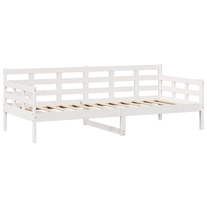 Sofá-cama c/ gavetas 90x200cm madeira de pinho maciça branco