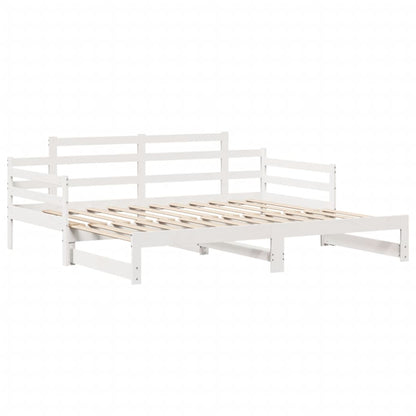 Sofá-cama com gavetão e gavetas sem colchão 80x200 cm branco