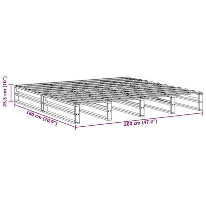 Cama sem colchão 180x200 cm madeira de pinho maciça