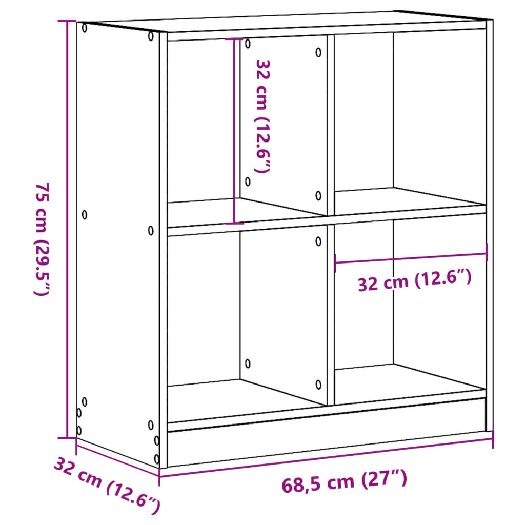 Estante 68,5x32x75 cm derivados de madeira branco