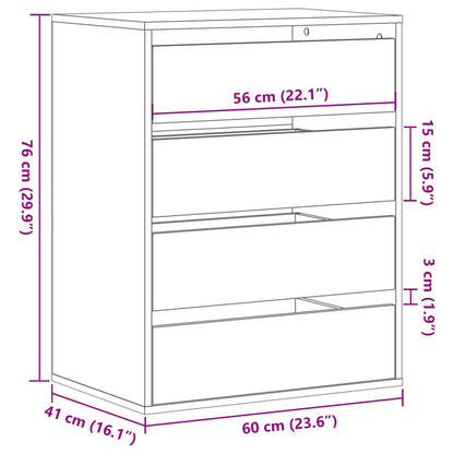 Cómoda 60x41x76 cm derivados de madeira branco