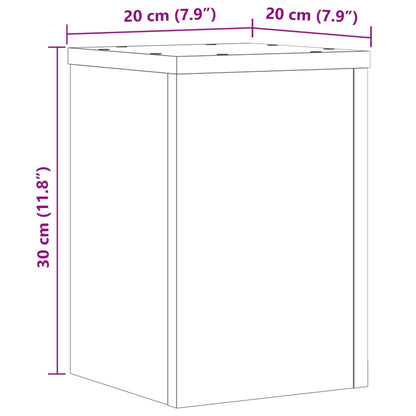 Suportes p/ plantas 2 pcs 20x20x30 cm derivados madeira branco