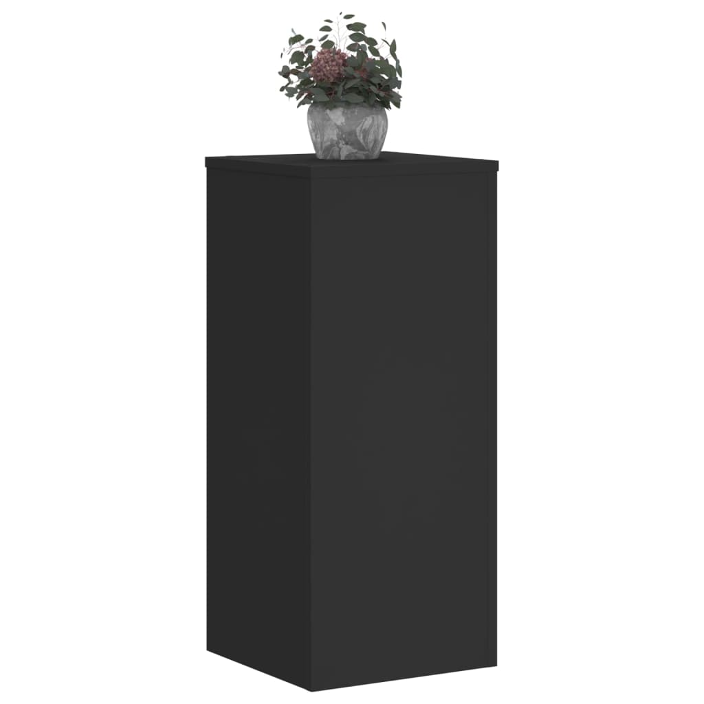 Suportes p/ plantas 2 pcs 30x30x70 cm derivados madeira preto