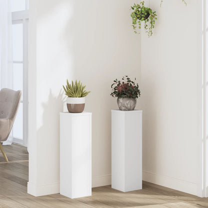 Suportes p/ plantas 2 pcs 17x17x60 cm derivados madeira branco